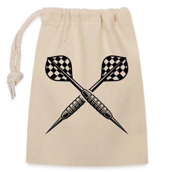 Throwing Dart Darts Dart - Closable cotton gift bag (14x20cm) - nature - Front