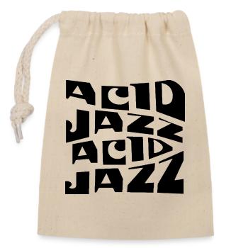 Design des affiches musicales Acid Jazz - Sac cadeau en coton avec cordon (14 x 20 cm) - nature - Devant