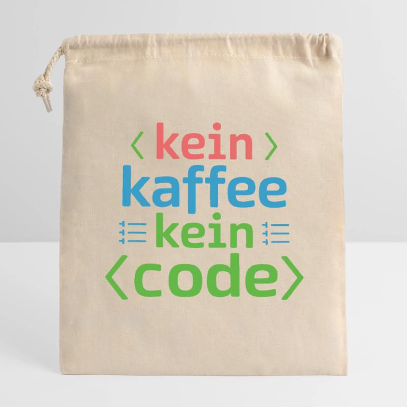 Kein Kaffee Kein Code Programmierer Informatiker Verschließbarer Geschenkbeutel aus Baumwolle (14x20cm)
