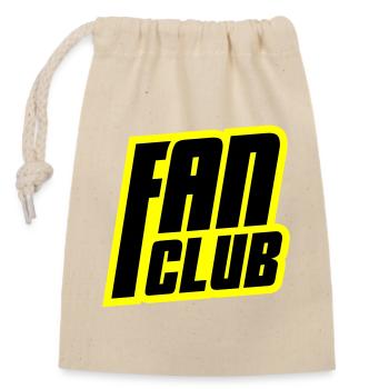 Fan Club - Verschließbarer Geschenkbeutel aus Baumwolle (14x20cm) - Natur - Vorne