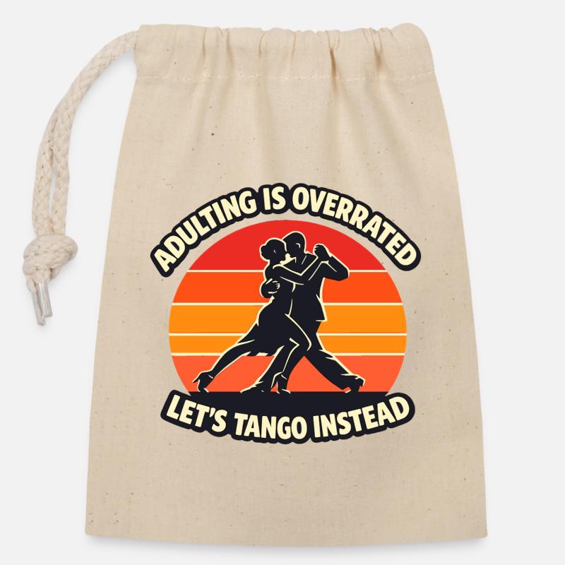 Tango Standardtanz Argentinien Musik - Verschließbarer Geschenkbeutel aus Baumwolle (14x20cm) - Natur