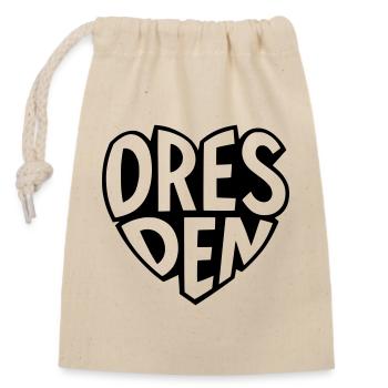 Faute de frappe élégante à Dresde - Sac cadeau en coton avec cordon (14 x 20 cm) - nature - Devant
