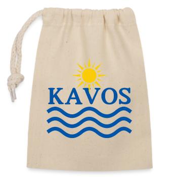 Vagues côtières de KAVOS - Sac cadeau en coton avec cordon (14 x 20 cm) - nature - Devant