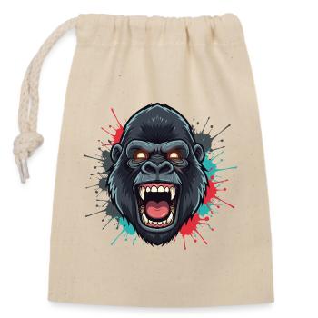 Ape Roar Color Explosion - Closable cotton gift bag (14x20cm) - nature - Front