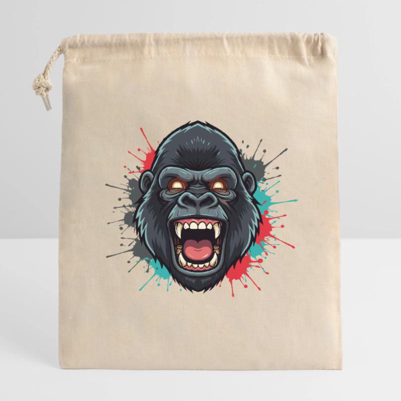 Ape Roar Farbexplosion Verschließbarer Geschenkbeutel aus Baumwolle (14x20cm)