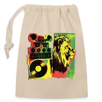 Roots Reggae Soundsystem - Verschließbarer Geschenkbeutel aus Baumwolle (14x20cm) - Natur - Vorne