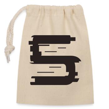5 - Closable cotton gift bag (14x20cm) - nature - Front