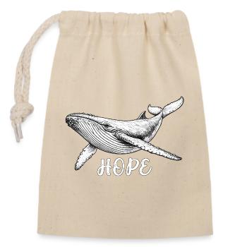 Espoir Sauvetage de Baleines Espoir - Sac cadeau en coton avec cordon (14 x 20 cm) - nature - Devant