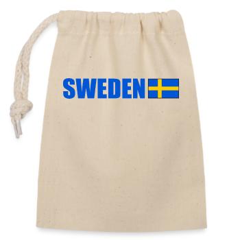 Sweden - Sac cadeau en coton avec cordon (14 x 20 cm) - nature - Devant