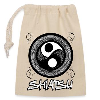 Shiatsu Yoga Meditation Massage Buddha Japanese 4 - Closable cotton gift bag (14x20cm) - nature - Front