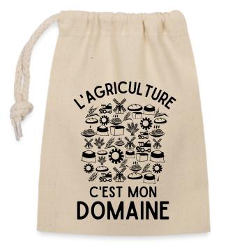 Agriculture est mon domaine 1 - Sac cadeau en coton avec cordon (14 x 20 cm) - nature - Devant