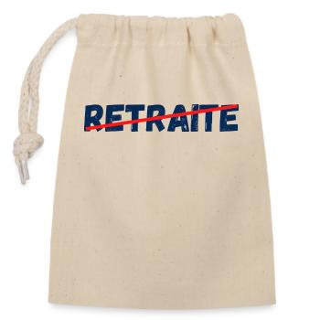 non à la retraite - Sac cadeau en coton avec cordon (14 x 20 cm) - nature - Devant