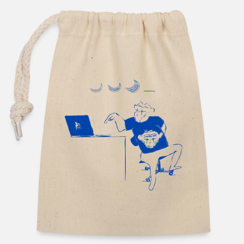 The password - Closable cotton gift bag (14x20cm) - nature