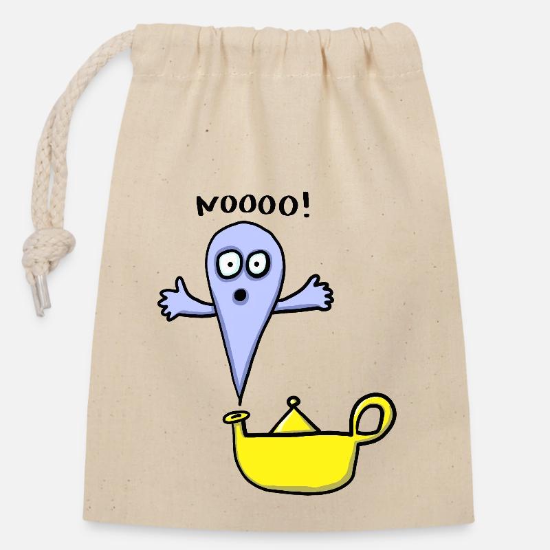 Jinn - Closable cotton gift bag (14x20cm) - nature