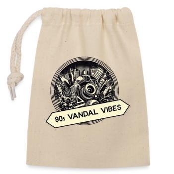 90er vibes - Verschließbarer Geschenkbeutel aus Baumwolle (14x20cm) - Natur - Vorne