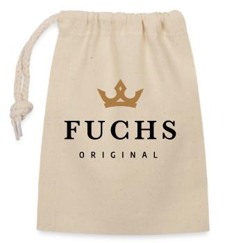 Fuchs - Verschließbarer Geschenkbeutel aus Baumwolle (14x20cm) - Natur - Vorne