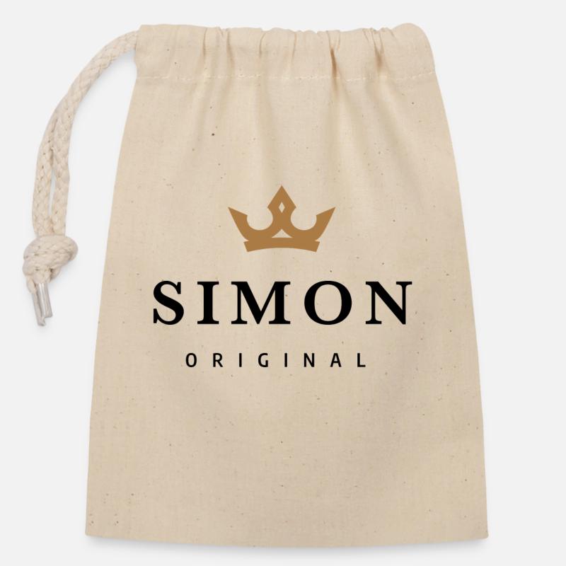Simon - Verschließbarer Geschenkbeutel aus Baumwolle (14x20cm) - Natur