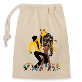 UNIS pour le son - musique- cool - Sac cadeau en coton avec cordon (14 x 20 cm) - nature - Devant