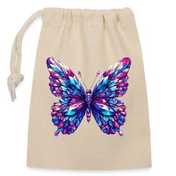 Crystal Butterfly - Closable cotton gift bag (14x20cm) - nature - Front