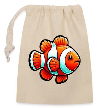 Clownfish - Closable cotton gift bag (14x20cm) - nature - Front