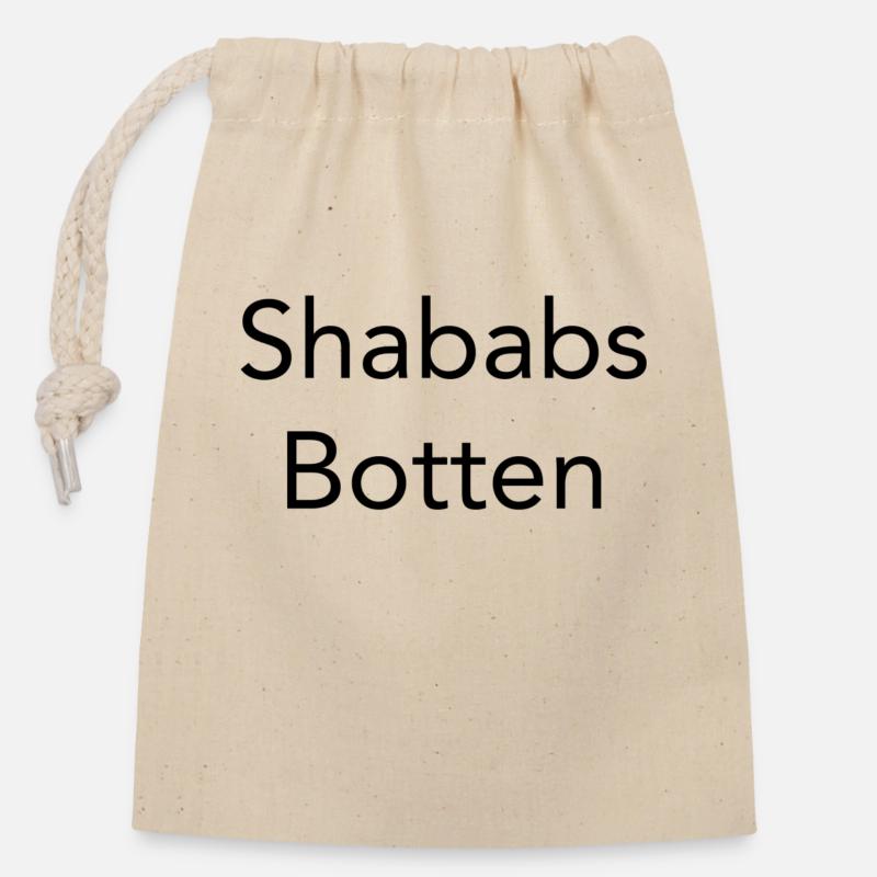 Shababs Botten - Closable cotton gift bag (14x20cm) - nature