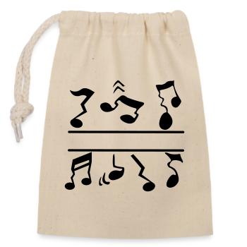 False notes - Closable cotton gift bag (14x20cm) - nature - Front