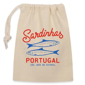 sardinen konserve sardinhas portugal - Verschließbarer Geschenkbeutel aus Baumwolle (14x20cm) - Natur - Vorne