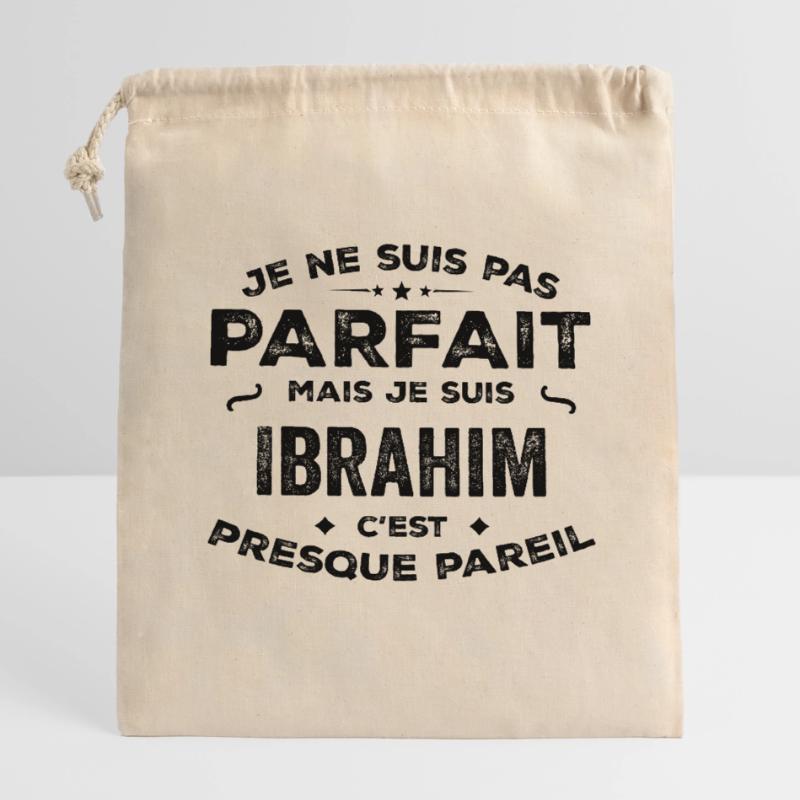 Ibrahim – A Funny and Proud First Name, Legend Closable cotton gift bag (14x20cm)