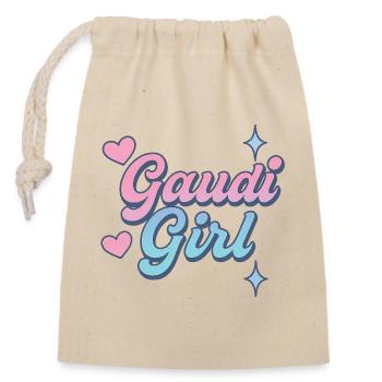 Gaudí Fille - Sac cadeau en coton avec cordon (14 x 20 cm) - nature - Devant