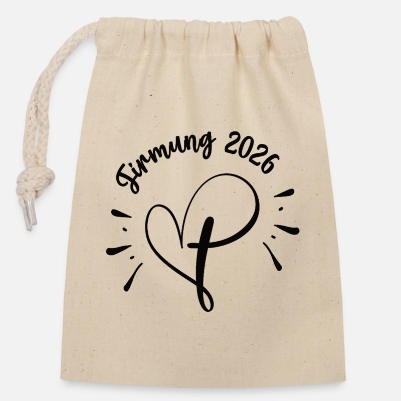 Confirmation 2026 Confirmation candidates Confirmation sacrament - Closable cotton gift bag (14x20cm) - nature