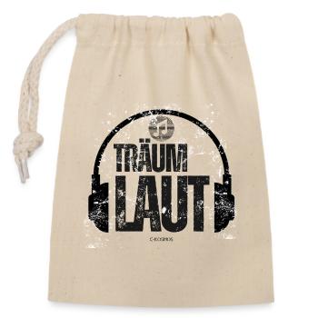 Dream Loud - Conception musicale pour les amateurs de musique - Sac cadeau en coton avec cordon (14 x 20 cm) - nature - Devant
