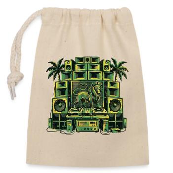 Reggae Lion Dub Soundsystem - Verschließbarer Geschenkbeutel aus Baumwolle (14x20cm) - Natur - Vorne