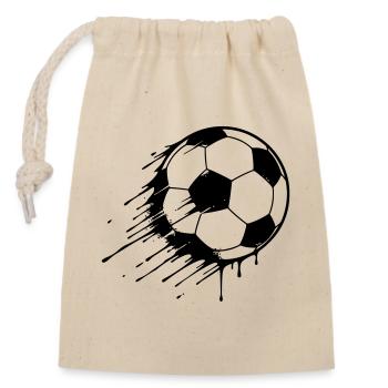 Football Action Graffiti - Closable cotton gift bag (14x20cm) - nature - Front