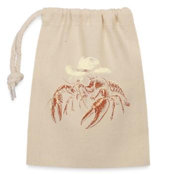 Crawfish Cowboy Cajun Meeresfrüchte Crawfish Cowbo - Verschließbarer Geschenkbeutel aus Baumwolle (14x20cm) - Natur - Vorne