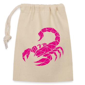 Scorpio – Power & Mystery - Closable cotton gift bag (14x20cm) - nature - Front