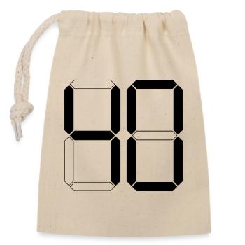 NUMBER 40 Forty Birthday Gift Digital - Closable cotton gift bag (14x20cm) - nature - Front