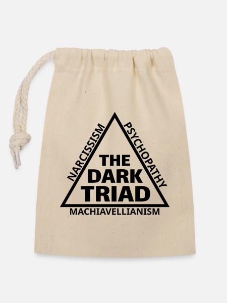 Dark Triad Meme Dreieck Minimal-Design - Verschließbarer Geschenkbeutel aus Baumwolle (14x20cm) - Natur