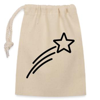 shooting star - Closable cotton gift bag (14x20cm) - nature - Front