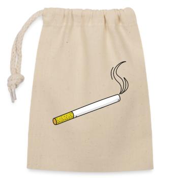 Smoking Cigarette - Verschließbarer Geschenkbeutel aus Baumwolle (14x20cm) - Natur - Vorne