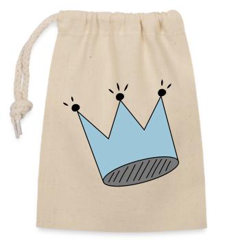 Couronne - Sac cadeau en coton avec cordon (14 x 20 cm) - nature - Devant