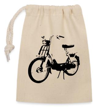 Mofa Moped Töffli - Ciao Bravo Trend - 2025 - Verschließbarer Geschenkbeutel aus Baumwolle (14x20cm) - Natur - Vorne