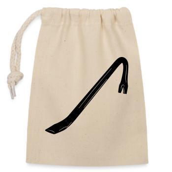 Crowbar a crowbar - Closable cotton gift bag (14x20cm) - nature - Front