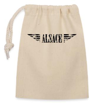 T-shirt Alsace Force - Verschließbarer Geschenkbeutel aus Baumwolle (14x20cm) - Natur - Vorne