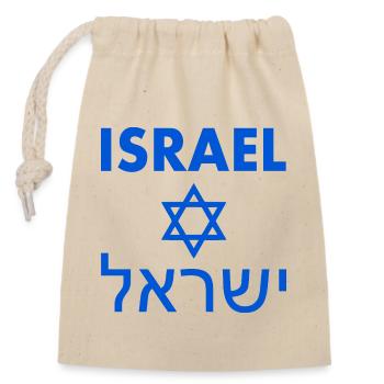 Israel - Sac cadeau en coton avec cordon (14 x 20 cm) - nature - Devant