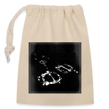Bike park and back - Closable cotton gift bag (14x20cm) - nature - Front