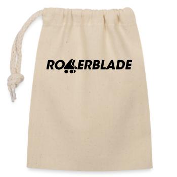 rollerblade logo schwarz - Verschließbarer Geschenkbeutel aus Baumwolle (14x20cm) - Natur - Vorne