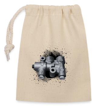 Brake force regulators: balance and safety - Closable cotton gift bag (14x20cm) - nature - Front
