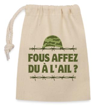 septième compagnie, la septième compagnie - Sac cadeau en coton avec cordon (14 x 20 cm) - nature - Devant