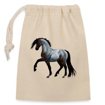 Ramirez - Cheval, course - Sac cadeau en coton avec cordon (14 x 20 cm) - nature - Devant