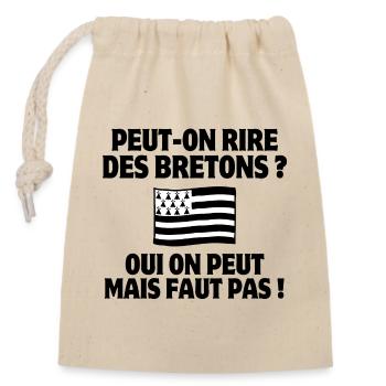 Bretagne, Bretons, Breton, celte - Sac cadeau en coton avec cordon (14 x 20 cm) - nature - Devant